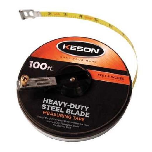 Keson ST Series Closed Case Steel Tape Measure, 100'