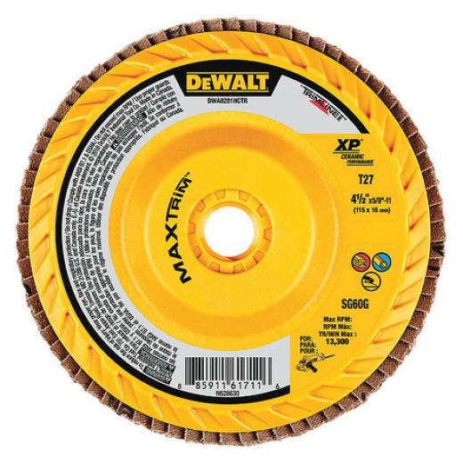DeWalt 4-1/2" x 5/8"-11 60G T27 Elite Ceramic Trim Flap Wheel