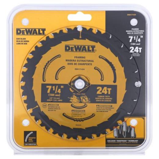 DeWalt 7-1/4" 24T Circular Saw Framing Blade