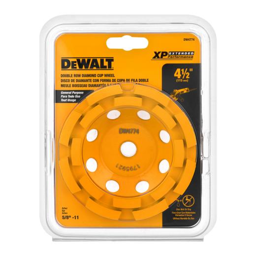 DeWalt Double Row Diamond Cup Wheel 4-1/2" x 5/8"-11