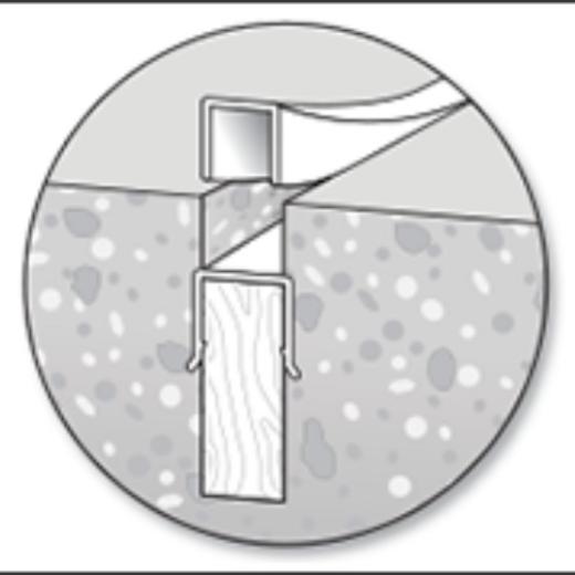 Removable Plastic Void Cap Strip 1/2" x 1/2" x 10'