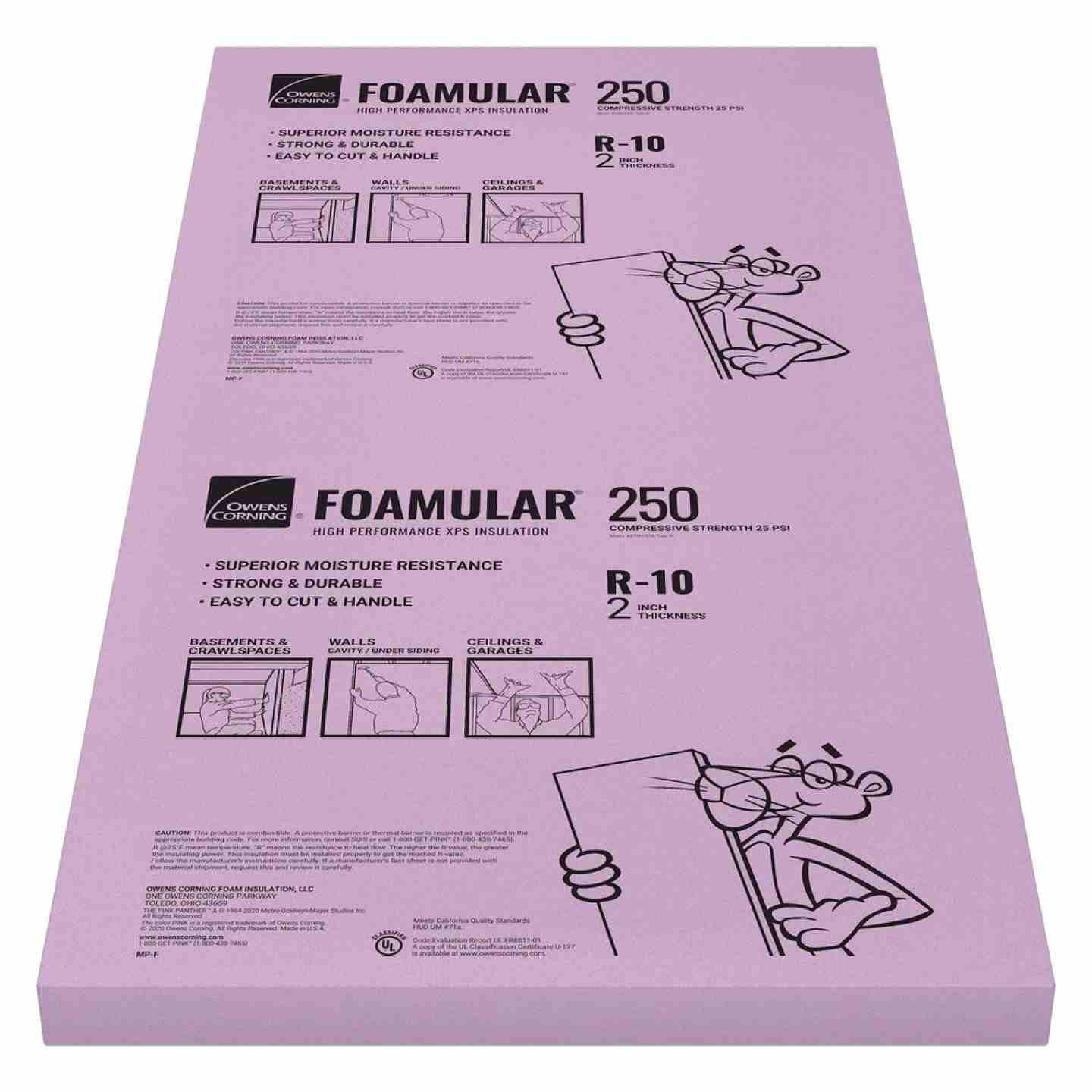 Foamular 250 2" x 42" x 96" SE Rigid Insulation Image 1
