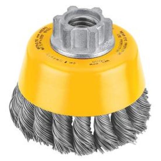 DeWalt 3" x 5/8"-11 HP .020 Carbon Knot Wire Cup Brush