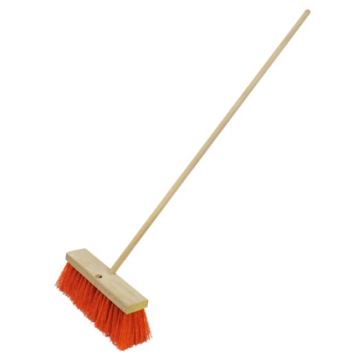 CC264 16 Heavy Duty Orange Street Broom W/ Handle