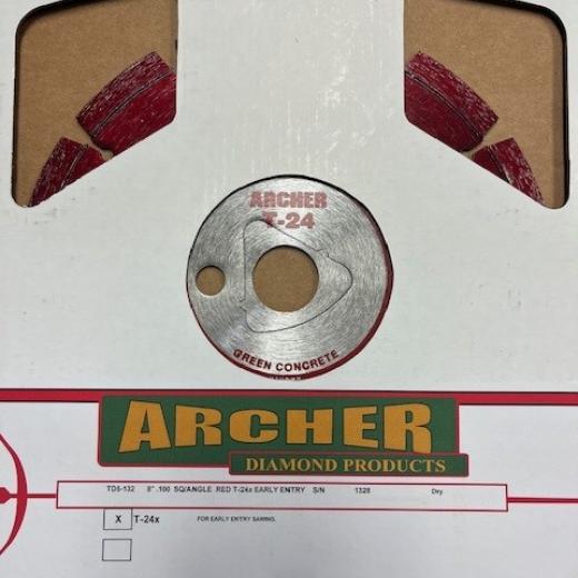 Archer Diamond Products Early Entry Diamond Blade 8" Red T-24,