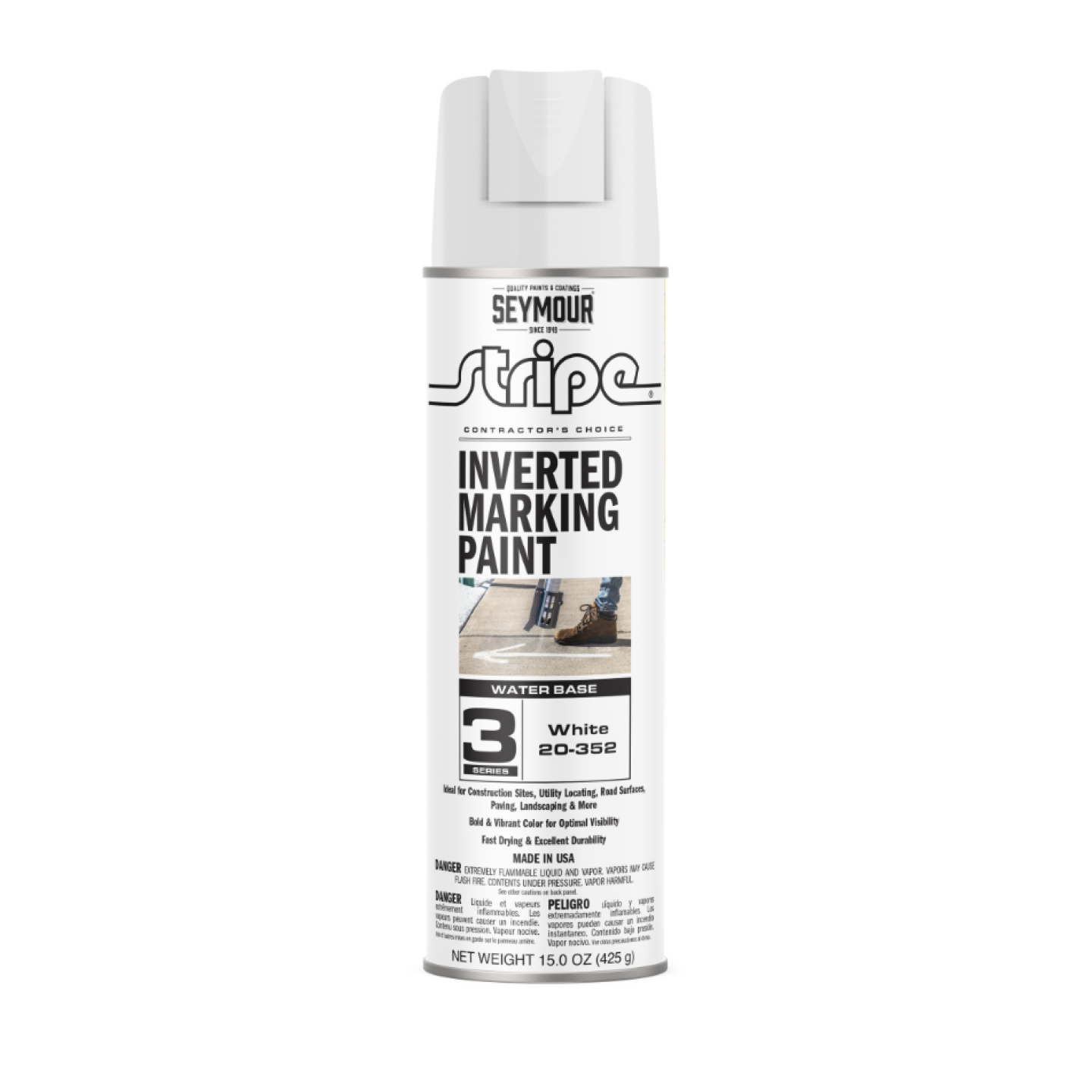 Seymour White Marking Paint Inverted Ground Marking Paint Image 1