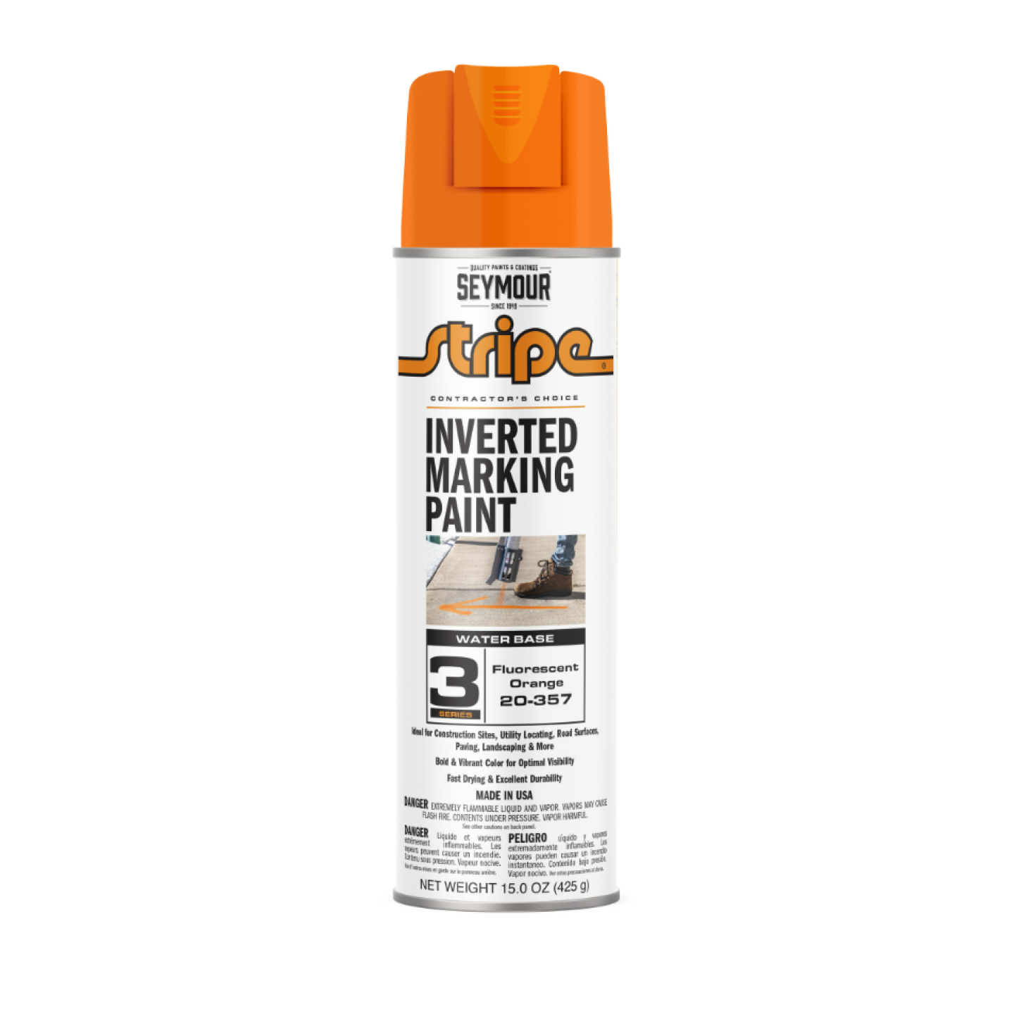 Seymour Florescent Orange Inverted Ground Marking Paint  Image 1