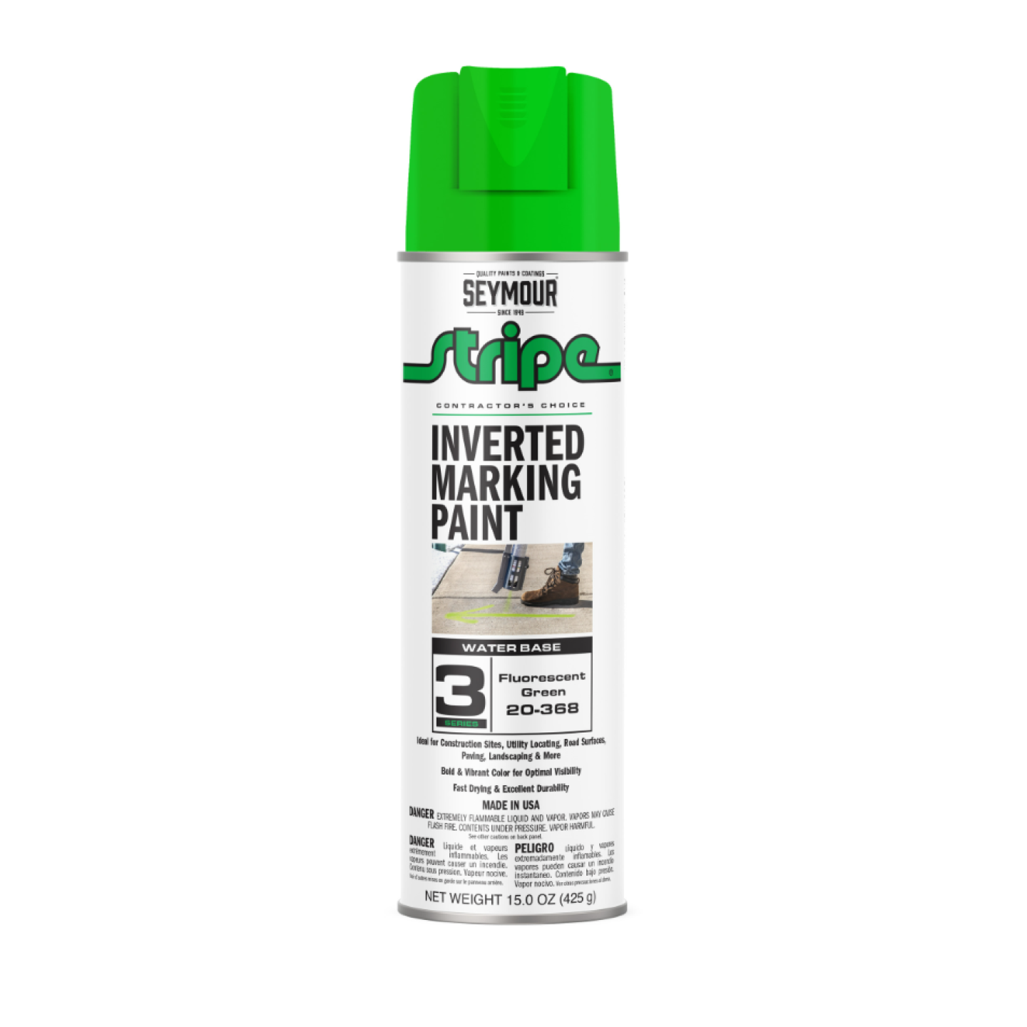 Seymour Florescent Green Inverted Ground Marking Paint  Image 1