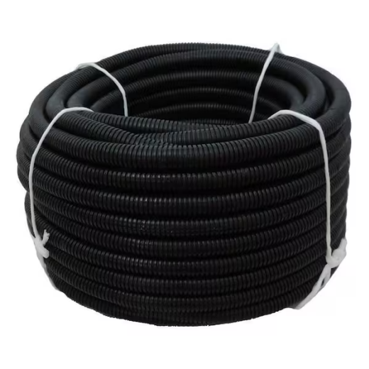 2" x 100' Flexible Corrugated Solid Drain Tile Roll 