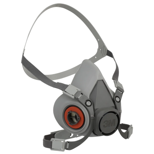 3M 6200 Half Face Reusable Respirator, Gray, Medium