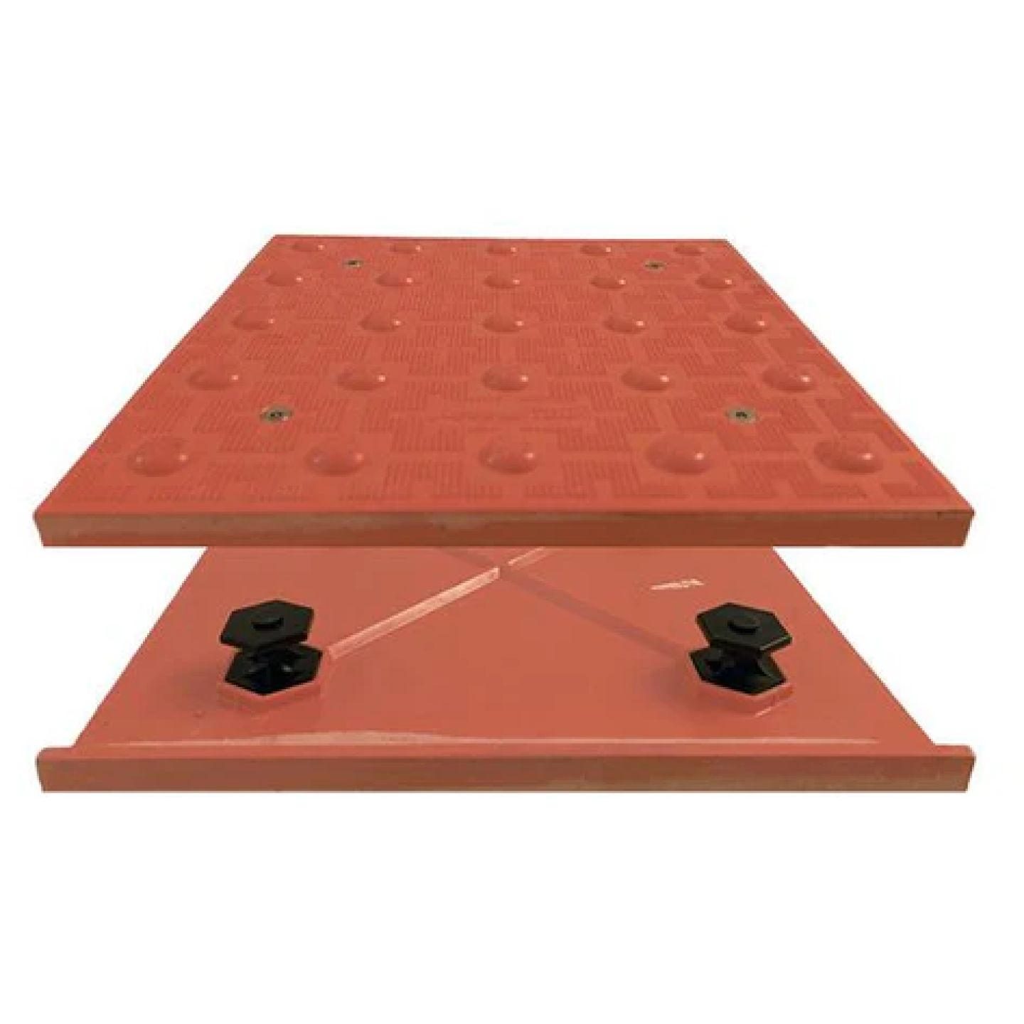 Access Tile Colonial Red Replaceable ADA Detectable Warning Mat - 2' x 4' Image 1