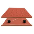 Access Tile Colonial Red Replaceable ADA Detectable Warning Mat - 2' x 4' Image 1