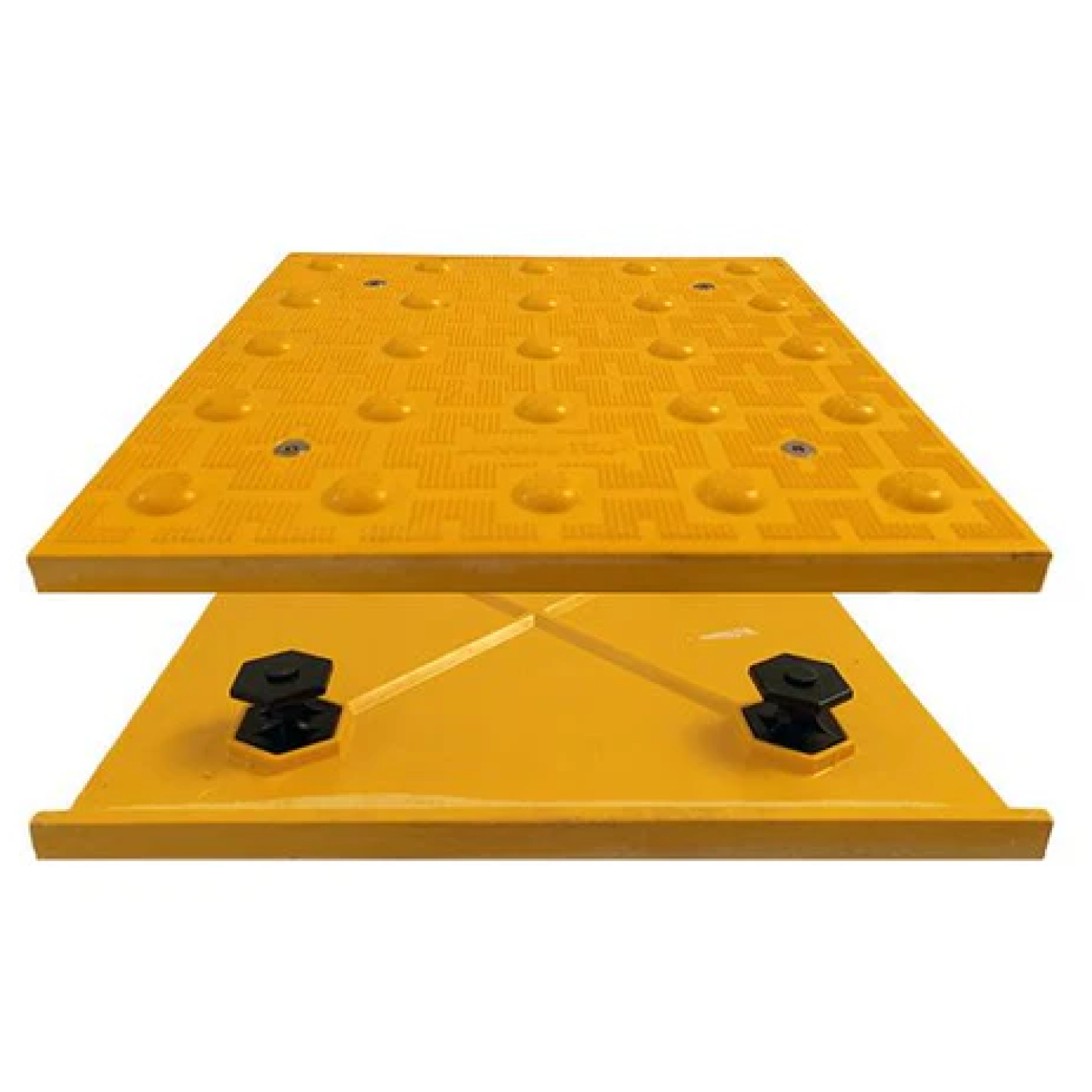 Access Tile Federal Yellow Replaceable ADA Detectable Warning Mat - 2' x 4' Image 1