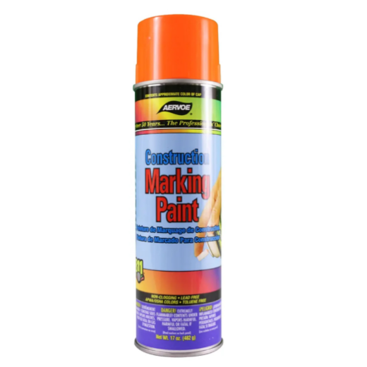 Aervoe Fluorescent Orange Construction Inverted Marking Paint