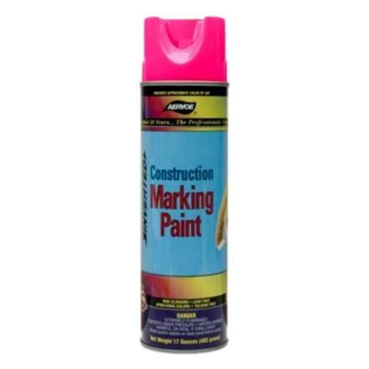 Aervoe Fluorescent Pink Construction Inverted Marking Paint