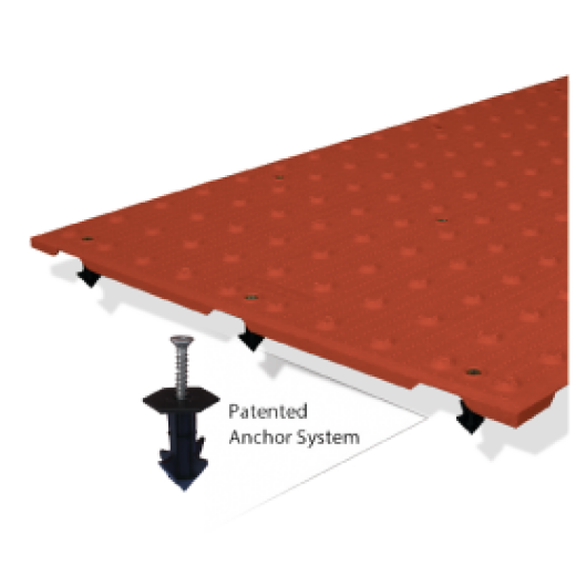 DWS AlertCast 2'x5' Replaceable ADA Tile - Brick Red 
