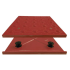 Access Tile Brick Red Replaceable ADA Detectable Warning Mat - 2' x 2' Image 1