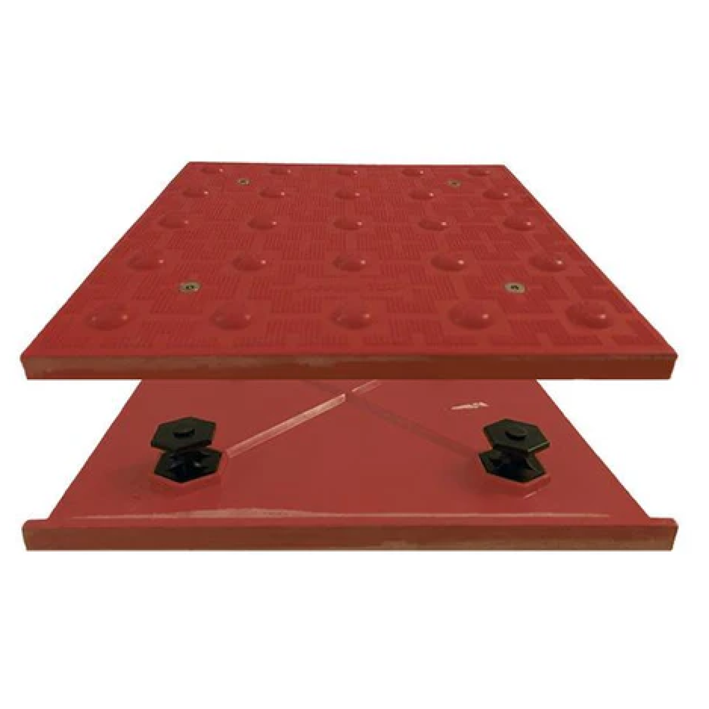 Access Tile Brick Red Replaceable ADA Detectable Warning Mat - Radius   Image 1