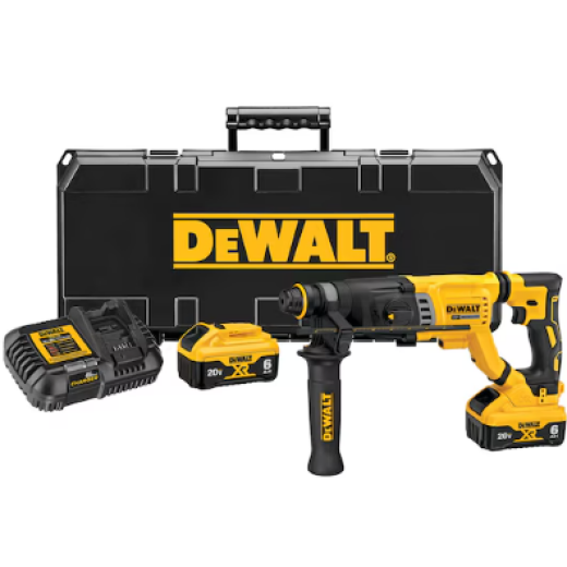 DeWalt 20V MAX* 1-1/8 in. Brushless Cordless SDS PLUS D-Handle Rotary Hammer Kit