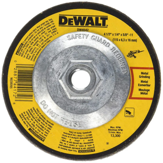 DeWalt 4" x 1/4" x 5/8" Metal & Stainless Grinding Wheel