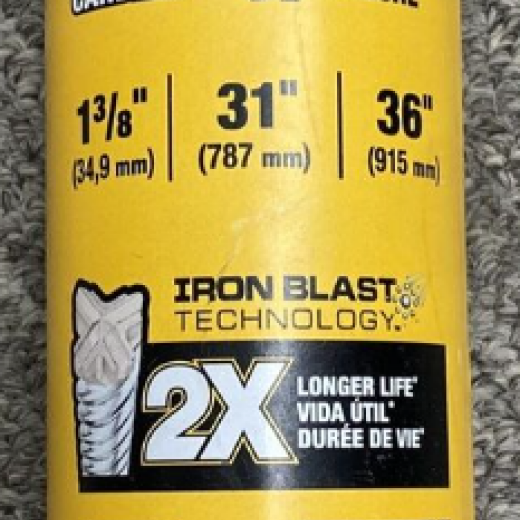DeWalt Elite Series 1-3/8" x 31" x 36" 4 Cutter SDS MAX Masonry Drill Bits