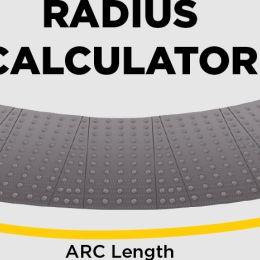 Access Tile Dark Gray Replaceable ADA Detectable Warning Mat - Radius