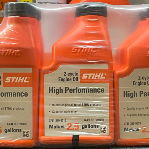 STIHL High Performance 2-Cycle Engine Oil 6.4 oz (2.5 Gallon Mix, 6 Pk) 