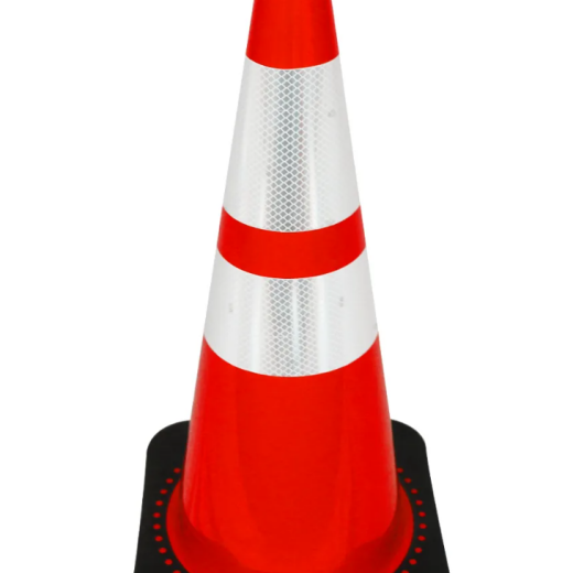 28" Traffic Cones - JBC 7# Black Base