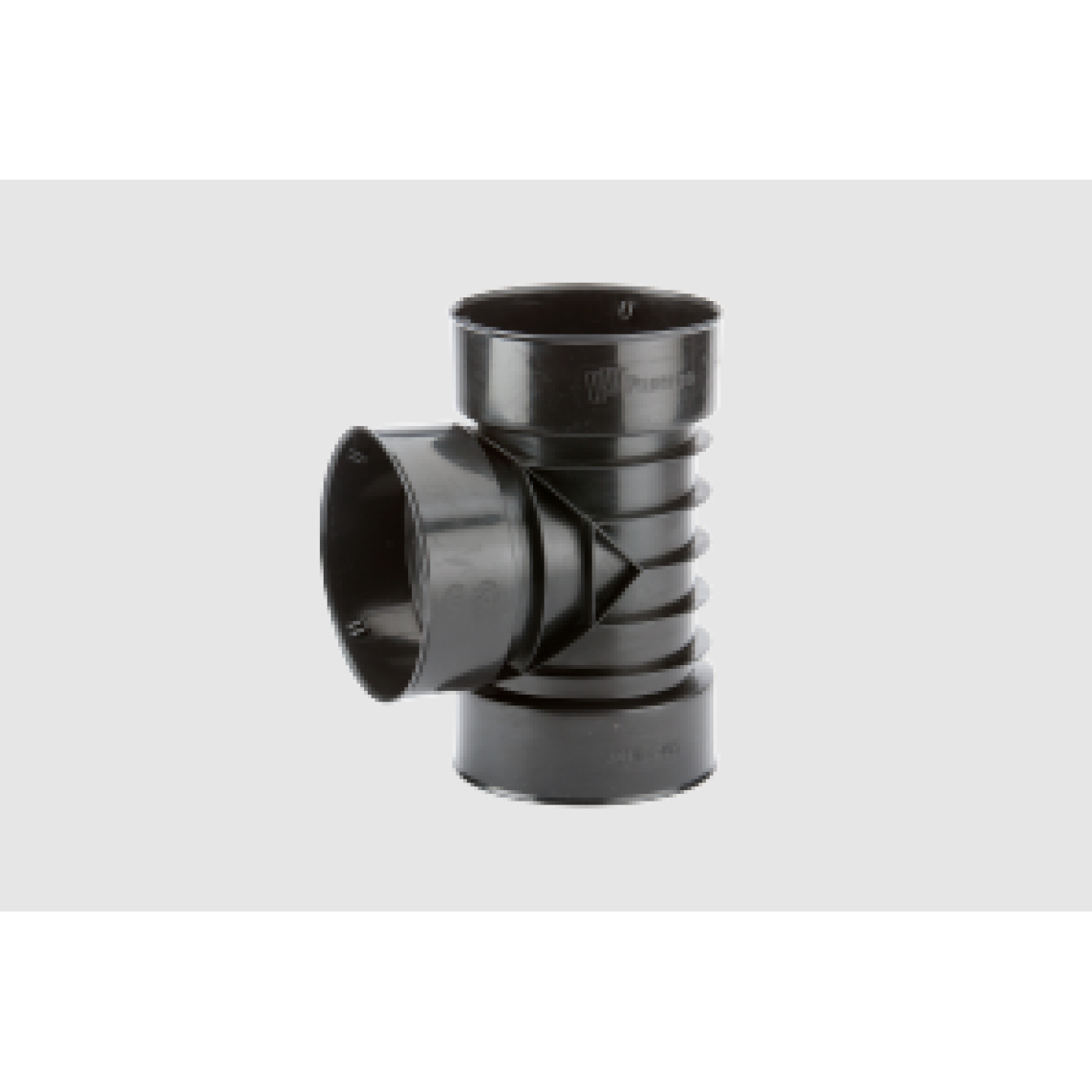 4 " Corrugated Tile Straight Tee Fitting Image 1