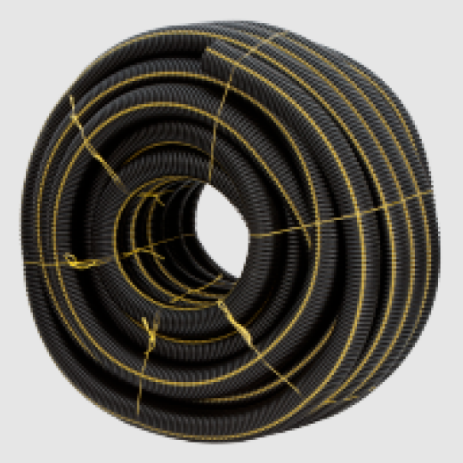 4" x 100' Flexible Corrugated Perforated Drain Tile Roll 