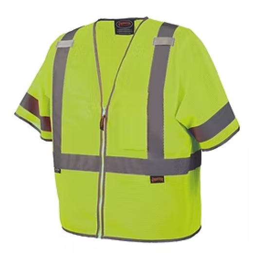 Pioneer Mesh Short Sleeve Safety Vest Class 3, XX-Large