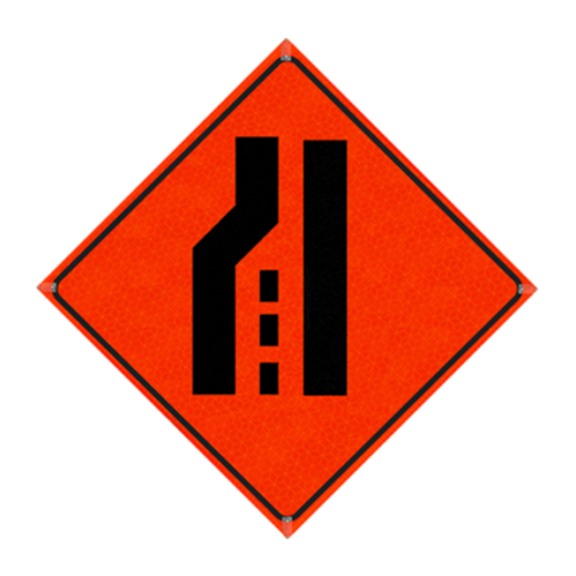 Watch Dog Reflective Orange Vinyl Roll-Up Sign, 36"x36"