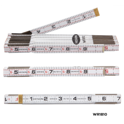 Keson WR1810 Engineers Folding Rule 6' 